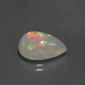 3.12克拉天然多色欧泊，透明，14.5×10毫米，透明/半透明