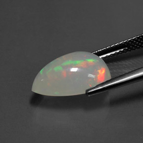 3.12克拉天然多色欧泊，透明，14.5×10毫米，透明/半透明