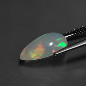 2.78克拉天然多色欧泊，透明，14.9×9.1毫米，透明/半透明