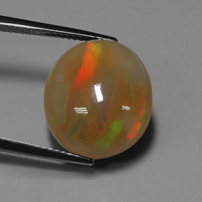 9.93克拉天然多色欧泊，椭圆形切割，16.6×14.6毫米，半透明