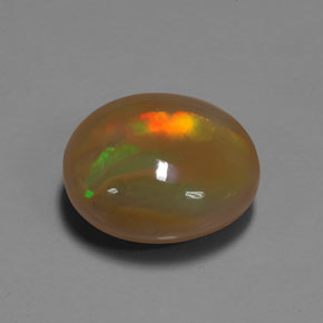9.93克拉天然多色欧泊，椭圆形切割，16.6×14.6毫米，半透明