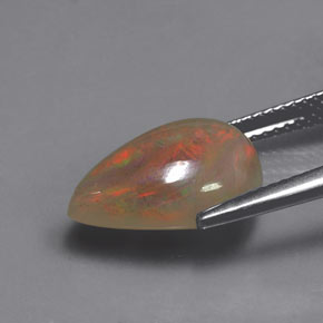 3.85克拉天然多色欧泊，透明，14.6×10.1毫米，透明/半透明