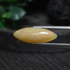 4.19克拉天然多色欧泊，透明，21.5×7.6毫米，透明/半透明