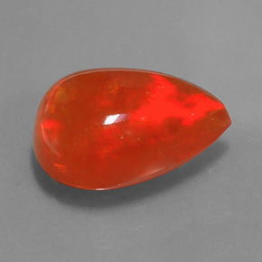 4.22克拉天然多色欧泊，梨形，14.8×10毫米，透明