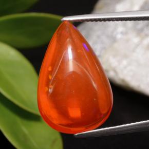 9.93克拉天然橙色欧泊，梨形，22.5×14.7毫米，透明