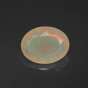 2.30克拉天然多色欧泊，透明，12.1×9.3毫米，透明/半透明