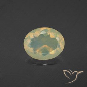 1.56ct 天然 彩色 蛋白石, 椭圆形, 透明
