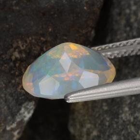 1.86克拉天然黄色欧泊，椭圆形切割，10.7×8毫米，透明