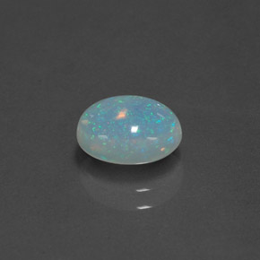 1.14克拉天然多色欧泊，椭圆形切割，8.6×6.8毫米，透明