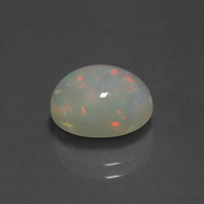 2.83克拉天然多色欧泊，透明，11.3×8.5毫米，透明/半透明