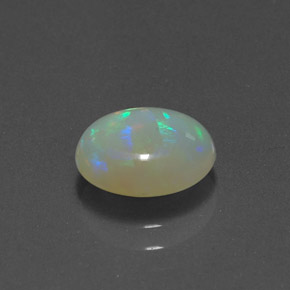 0.76克拉天然多色欧泊，透明，8.9×7.2毫米，透明/半透明