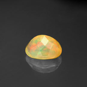 1.10克拉天然多色欧泊，透明，8.3×6.2毫米，透明/半透明