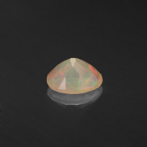 0.50克拉天然多色欧泊，透明，7×5.2毫米，透明/半透明