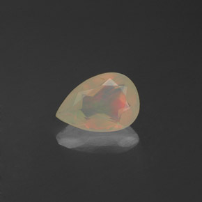0.38克拉天然多色欧泊，透明，7.1×4.9毫米，透明/半透明