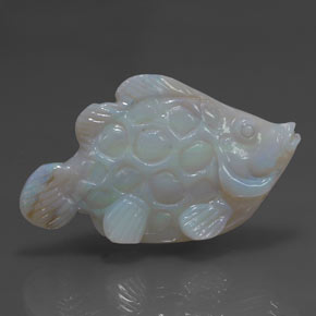 23.81克拉天然多色欧泊，异形，34.3×20.1毫米，不透明