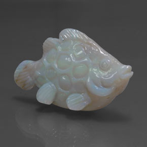 23.81克拉天然多色欧泊，异形，34.3×20.1毫米，不透明