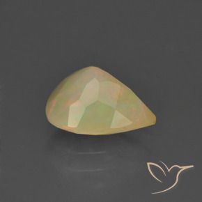 1.08克拉天然蛋白石，梨形，半透明
