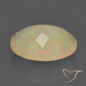 1.23克拉天然蛋白石，椭圆形，半透明