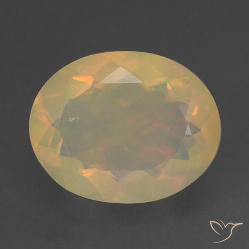 1.42ct 天然 彩色 蛋白石, 椭圆形, 透明