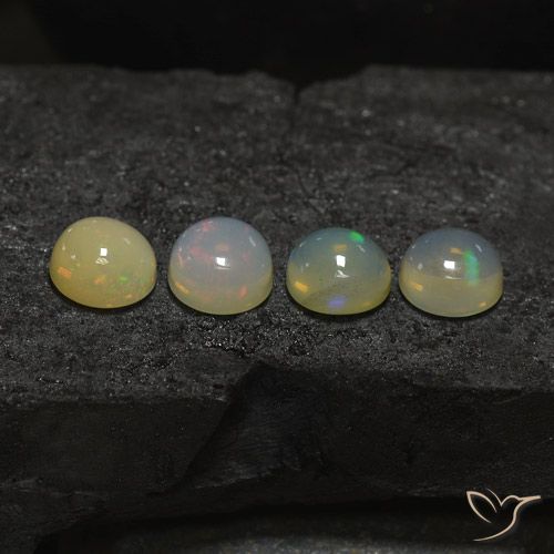5.75ctw 天然 彩色 蛋白石, 圆形的, 半透明, Photo A