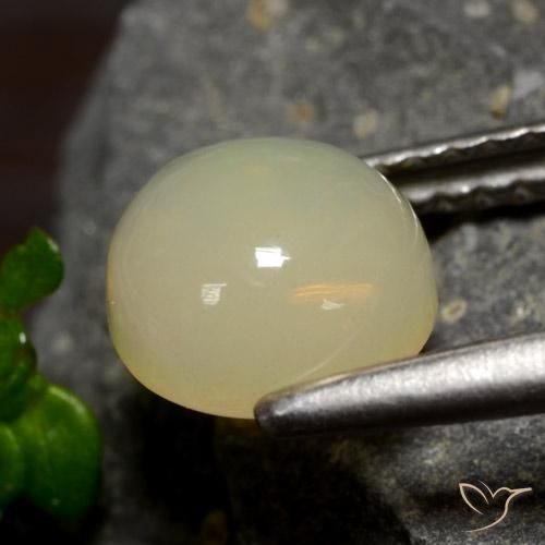 1.03克拉天然蛋白石，圆形的，半透明