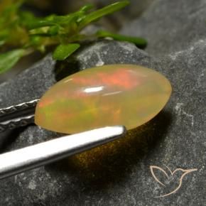 0.95克拉天然蛋白石，榄尖形，透明