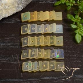3.35克拉天然蛋白石，正方形，透明