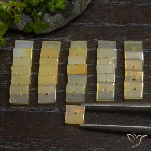 6.49克拉天然蛋白石，正方形，透明