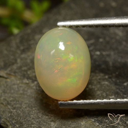 1.42ct 天然 彩色 蛋白石, 椭圆形, 半透明, Photo A