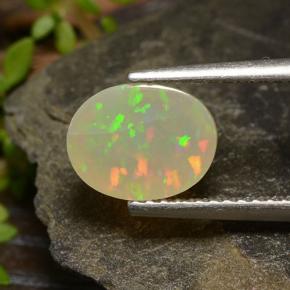 1.46克拉天然蛋白石，椭圆形切割，半透明