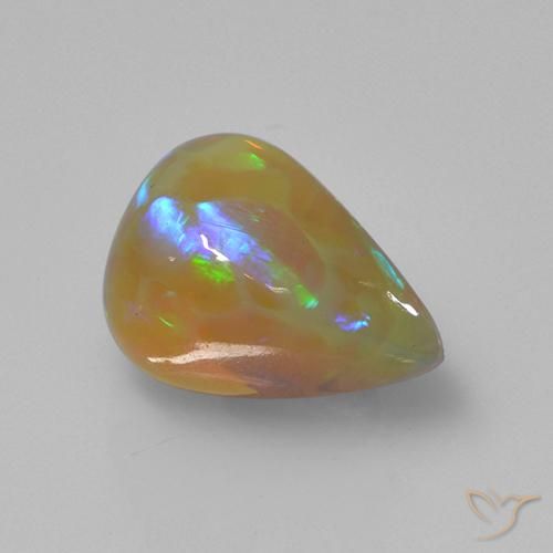 2.74克拉天然蛋白石，梨形，半透明
