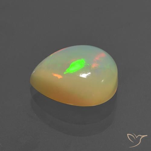 1.76克拉天然蛋白石，梨形，半透明
