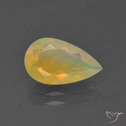 1.29克拉天然蛋白石，梨形，透明