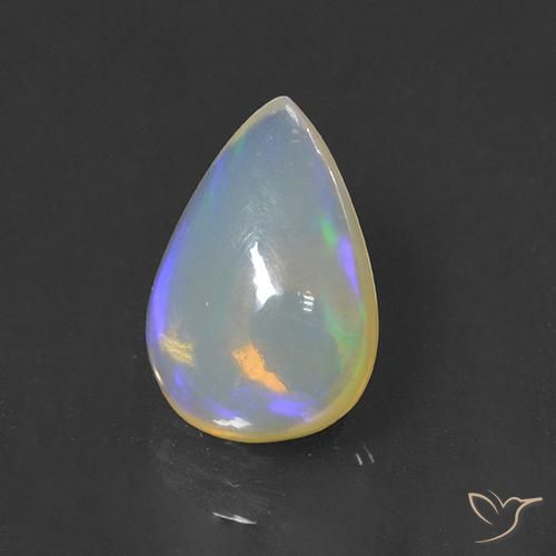 2.14ct 天然 彩色 蛋白石, 梨形, 透明