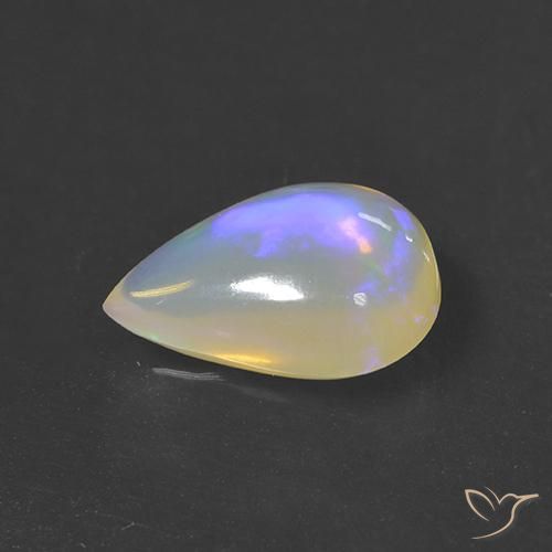 2.14克拉天然蛋白石，梨形，透明