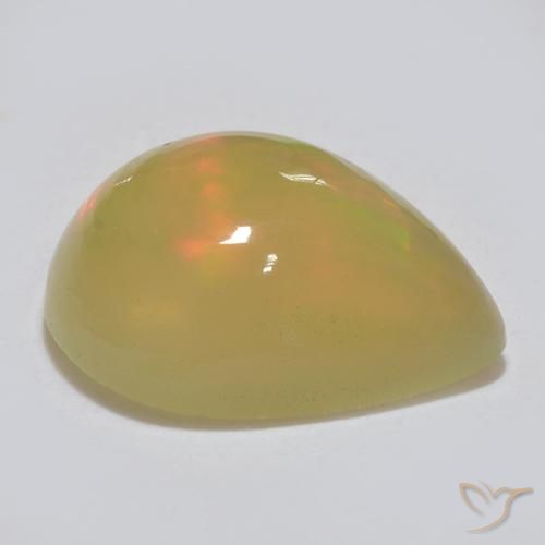 1.51克拉天然蛋白石，梨形，半透明