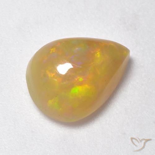 1.59ct 天然 彩色 蛋白石, 梨形, 半透明