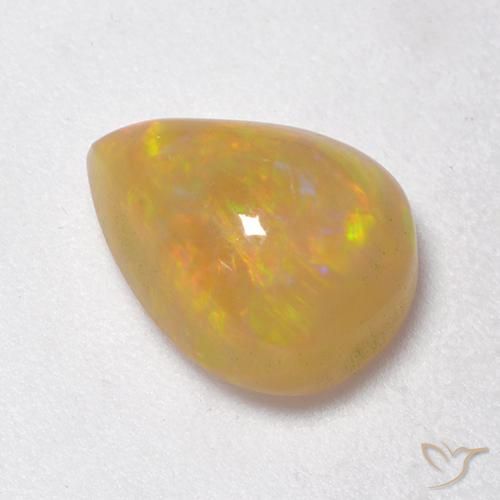 1.59克拉天然蛋白石，梨形，半透明