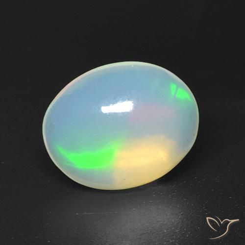 1.43克拉天然蛋白石，椭圆形，透明
