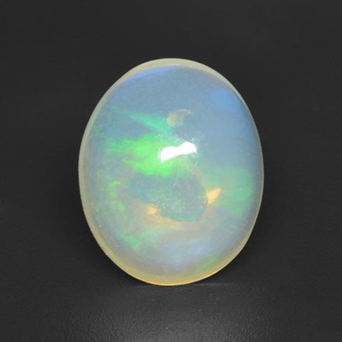 1.86ct 天然 彩色 蛋白石, 椭圆形, 透明