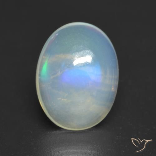 1.43ct 天然 彩色 蛋白石, 椭圆形, 透明