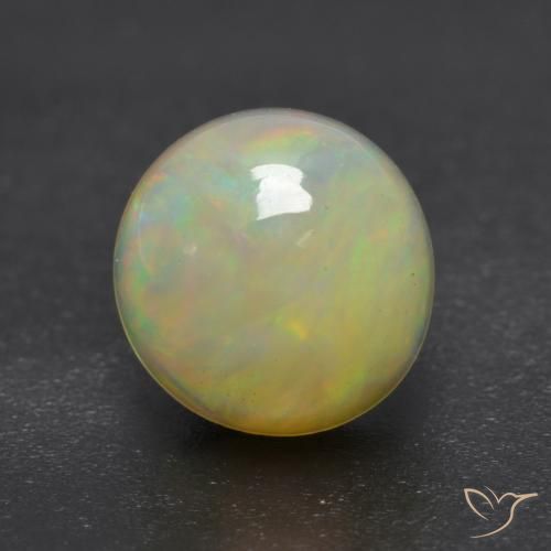 0.94ct 天然 彩色 蛋白石, 圆形的, 透明