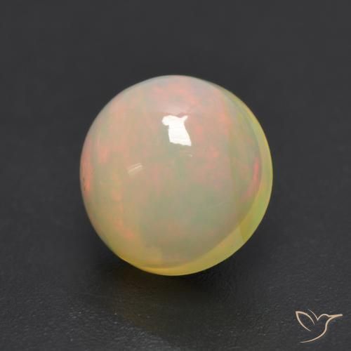 0.95克拉天然蛋白石，圆形的，半透明