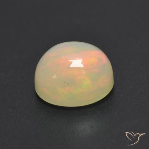 0.95克拉天然蛋白石，圆形的，半透明