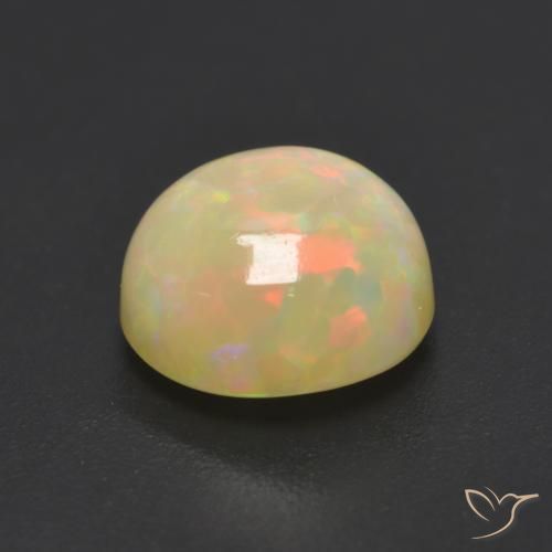 1.10克拉天然蛋白石，圆形的，半透明