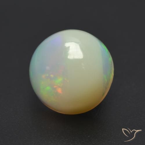 0.82克拉天然蛋白石，圆形的，半透明