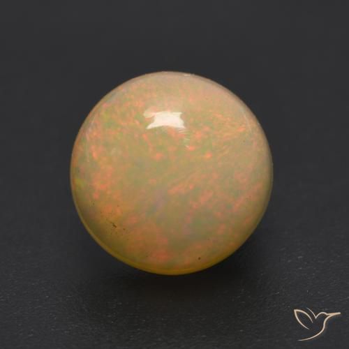 1.05ct 天然 彩色 蛋白石, 圆形的, 半透明