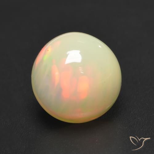 1.08克拉天然蛋白石，圆形的，半透明