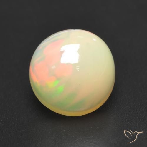 1.08克拉天然蛋白石，圆形的，半透明