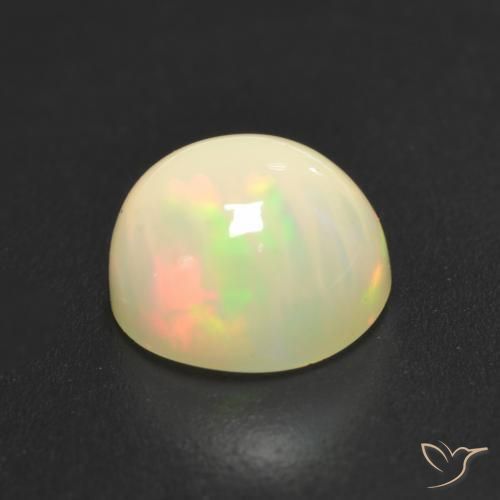 1.08克拉天然蛋白石，圆形的，半透明